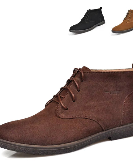 New Men Shoes Winter Boots Suede Leather Boots Men Snow Boots Waterproof Winter Shoes Leather Men Ankle Boots Fur Men Shoes