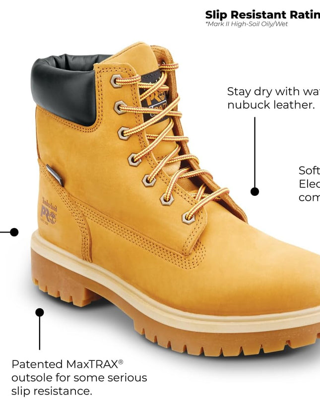 6IN Direct Attach Men'S Soft Toe Maxtrax Slip-Resistant Work Boot