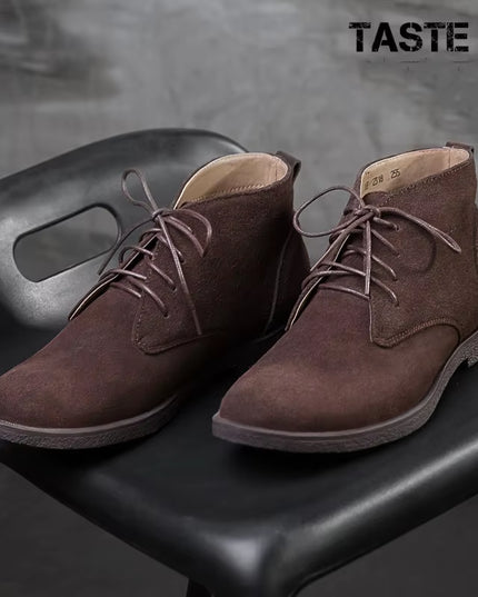 New Men Shoes Winter Boots Suede Leather Boots Men Snow Boots Waterproof Winter Shoes Leather Men Ankle Boots Fur Men Shoes