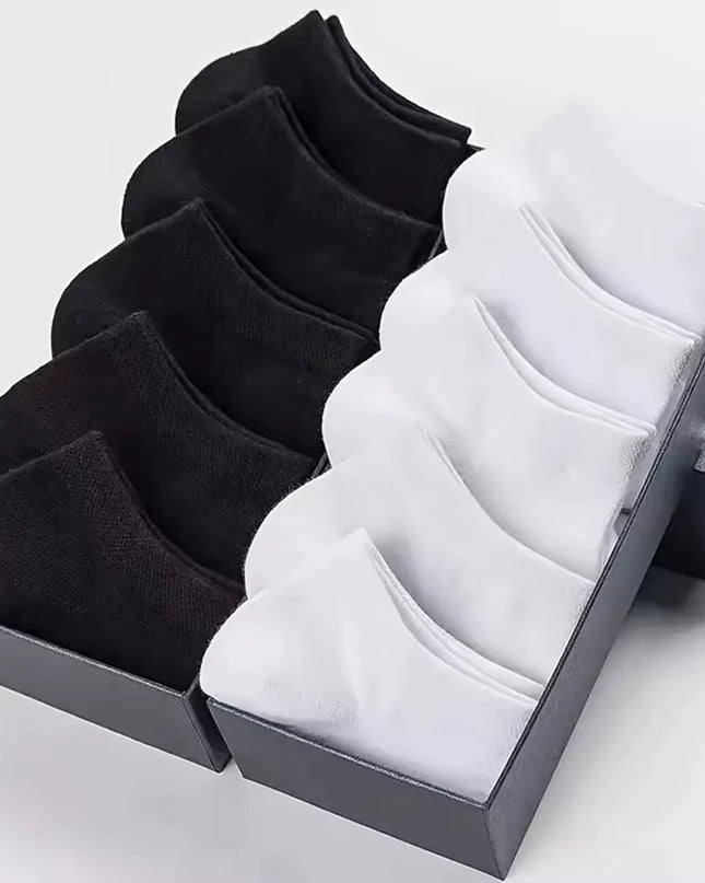 10/20/40 Pairs Men'S Boat Socks Business Sport Sweat Absorption Mature Summer Autumn Solid Color Versatile Ankle Socks