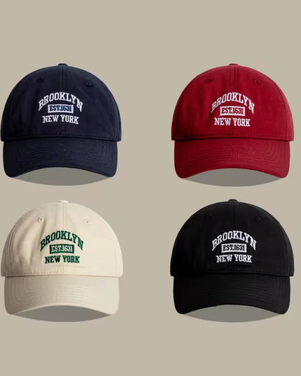 Soft Cotton Letter Embroidered Baseball Cap for Women Men Casual Outdoor Sports Curved Brim Visor Hats Unisex Hip Hop Dad Caps