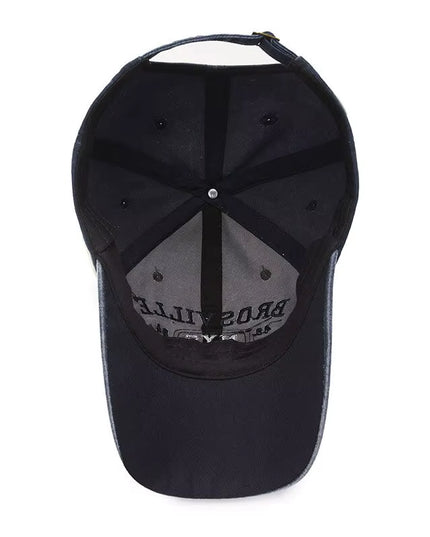 Four Seasons Men'S Baseball Cap Casual Wash Embroidered Cap Curved Brim Bowler Sun Hat Official Website