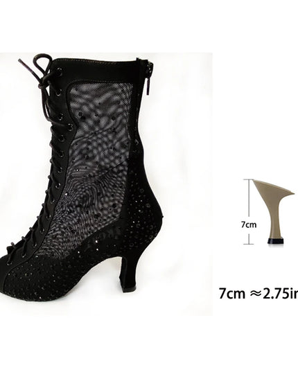 Bachata Dance Boot for Women High Quality Thicker Insole Suede Outsole Latin  in High Heel 3Inch