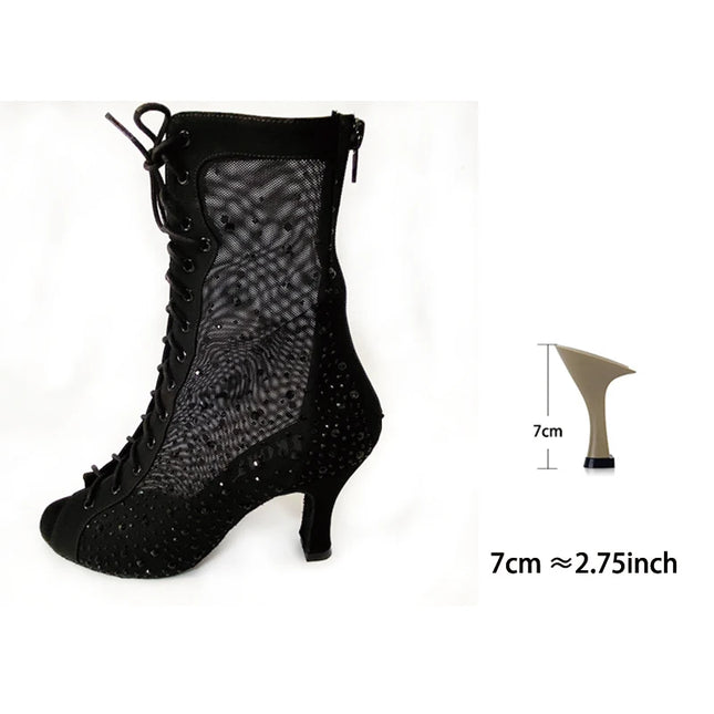 Bachata Dance Boot for Women High Quality Thicker Insole Suede Outsole Latin  in High Heel 3Inch