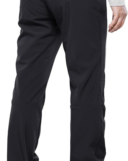Men'S Lite Waterproof Windproof Fleece Lined Warm Hiking Ski Snow Pants Expandable-Waist