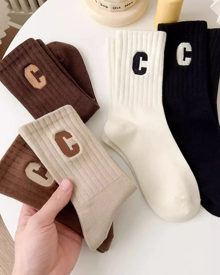 5 Pairs Womens Socks Lovely Cow Pattern Short Socks Creative Printing Socks Ankle Sock