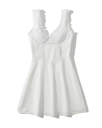 Babyoung Summer White Women Slim a Line Holiday Party Lace Patchwork Elegant Birthday Casual Dress 2023