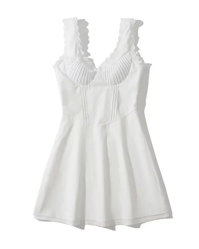 Babyoung Summer White Women Slim a Line Holiday Party Lace Patchwork Elegant Birthday Casual Dress 2023