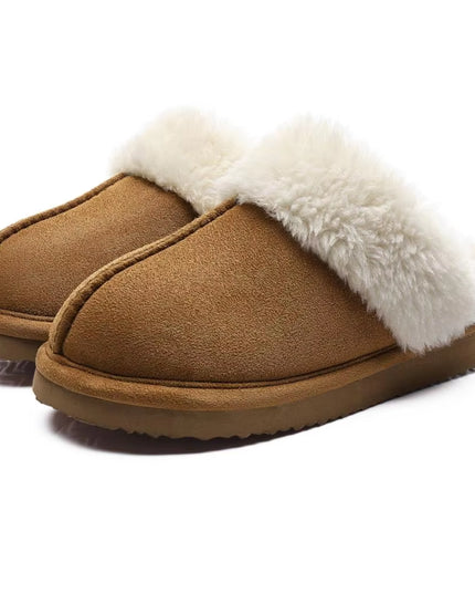 Fluffy Winter Slippers for Women Furry Fuzzy Home Shoes Faux Fur House Plush Slippers Indoor Warm Comfy Mute Flats Slide