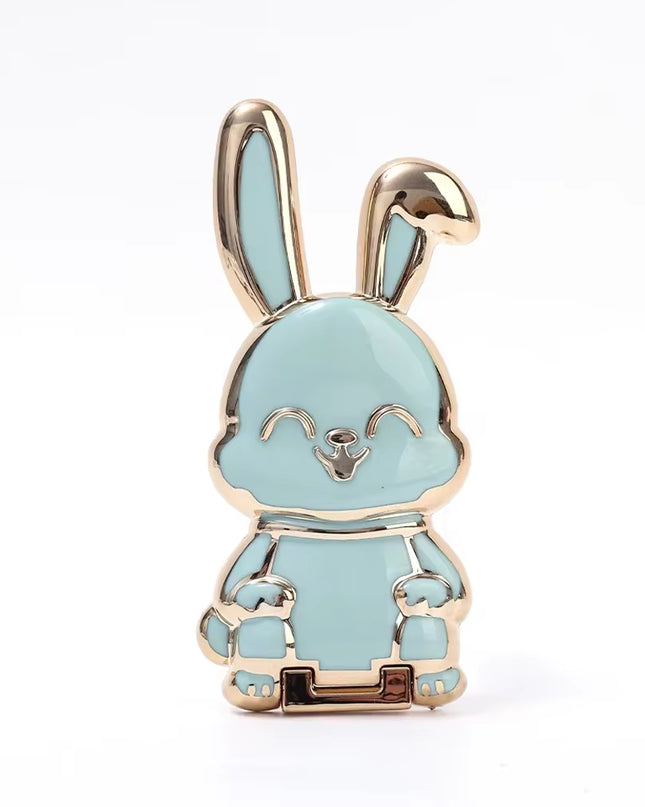 Finger Ring Phone Holder Desktop Ultra-Thin Cartoon Rabbit Phone Stand Foldable Buckle Adhesive Pull Rod Support Frame