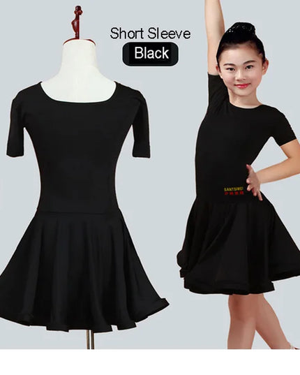 New Girls Ballroom Dancing Waltz Tango Dress Kids Salsa Bachata Latin Dance Costume Latin Dancing Clothes for Sale