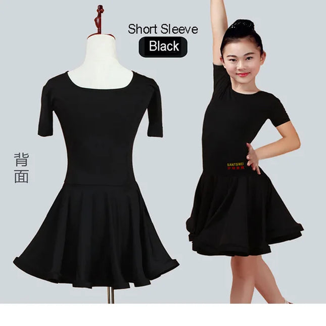 New Girls Ballroom Dancing Waltz Tango Dress Kids Salsa Bachata Latin Dance Costume Latin Dancing Clothes for Sale