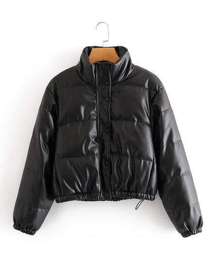 Faux Leather Cotton Jacket