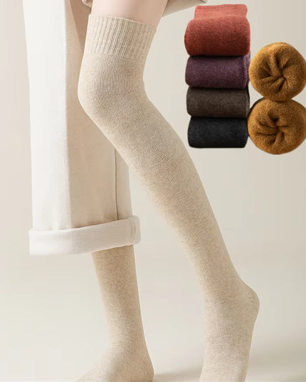 2 Pairs Cute Cow Spots Print Socks, Thickened & Warm Coral Fleece Socks, Women'S Stockings & Hosiery