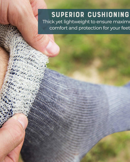 Merino Wool Hiking Socks for Men and Women – 3 Pairs Midweight Cushioned – Warm N Breathable