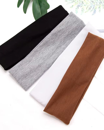 Elastic Cotton Hairband Fashion Headbands for Women Men Solid Running Fitness Yoga Hair Bands Stretch Makeup Hair Accessories