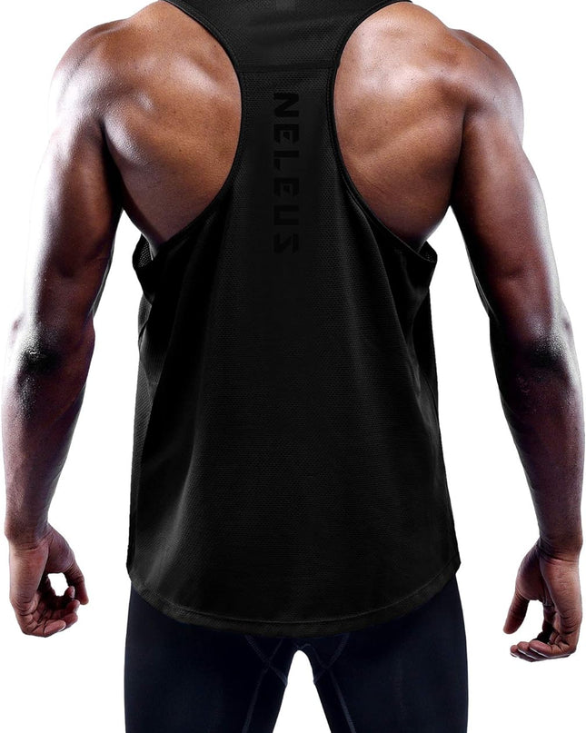 Men'S 3 Pack Workout Running Tank Top Sleeveless Gym Athletic Shirts,5080,Black/Grey/Olive Green,M