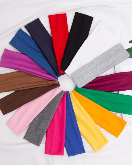 Elastic Cotton Hairband Fashion Headbands for Women Men Solid Running Fitness Yoga Hair Bands Stretch Makeup Hair Accessories