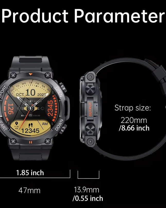 K56Pro Smart Watch for Men Heart Rate Blood Bluetooth Sport 400Mah Long Standby 1.39 Inch 360*360 HD Screen Outdoors Smartwatch