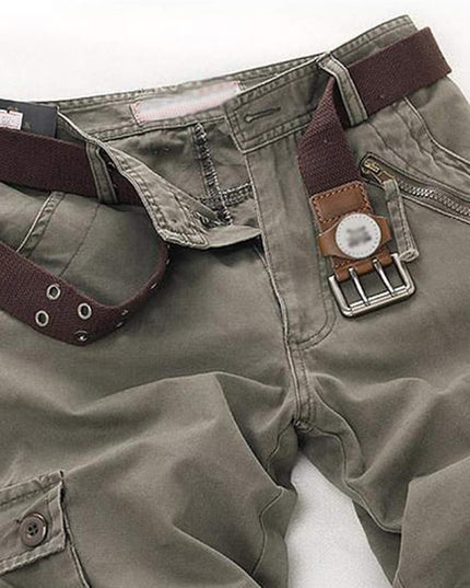 Mens Fashion Casual Cotton Multi-Pocket Outdoors Work Trouser Long Cargo Pants