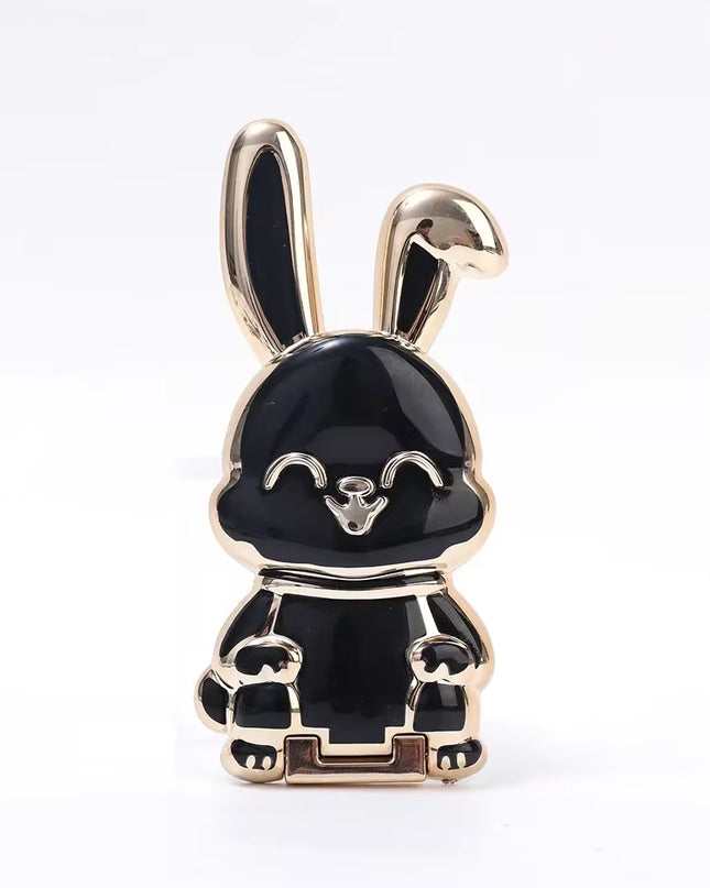 Finger Ring Phone Holder Desktop Ultra-Thin Cartoon Rabbit Phone Stand Foldable Buckle Adhesive Pull Rod Support Frame