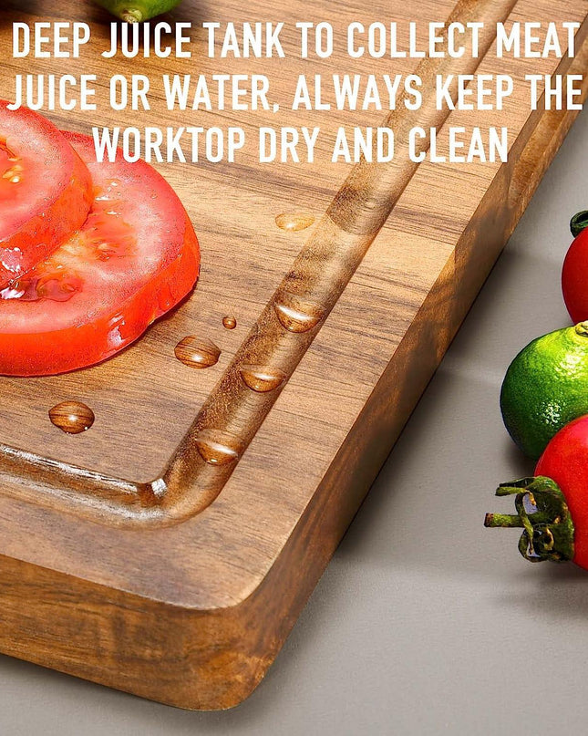 Wood Cutting Boards for Kitchen, Large Charcuterie boards, Reversible Wooden Chopping Board-3